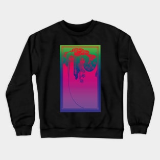 Art Nouveau Ladies (pink on green/blue) Crewneck Sweatshirt